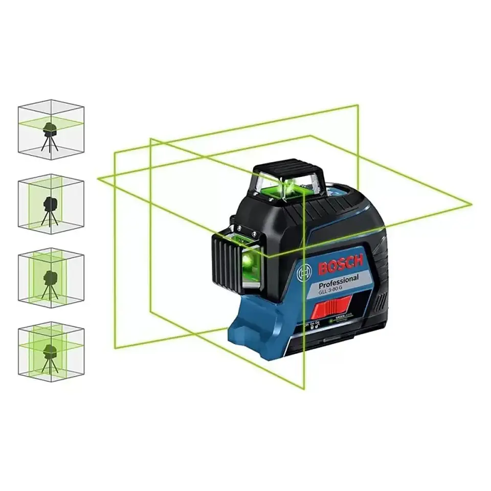 Nivel laser 360º 30 Metros a Bateria Luz Verde Bosch GLL 3-80G 1