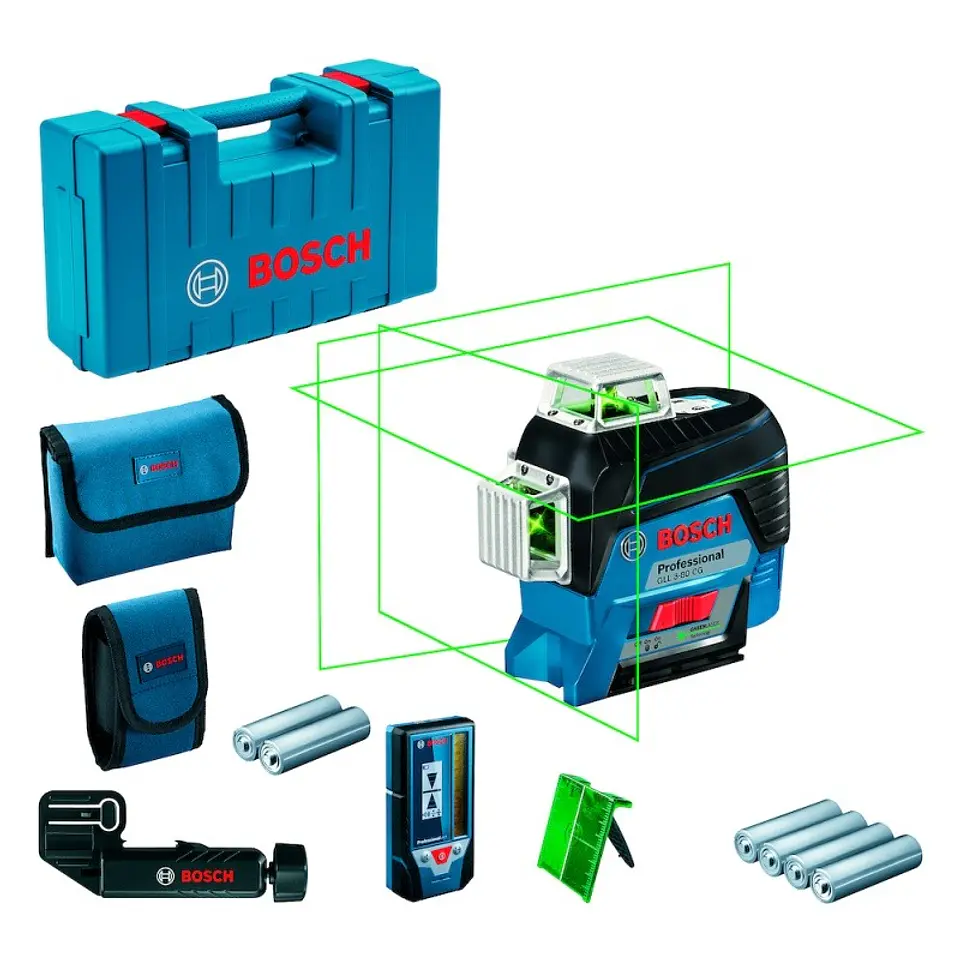 Nivel Láser 360 de 3 Líneas Verde GLL 3-80 CG + Receptor LR 7 Bosch 2
