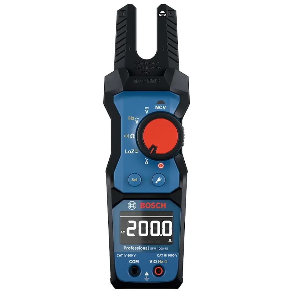  Amperímetro de Horquilla 1000V Bosch GFM 1000-15 1