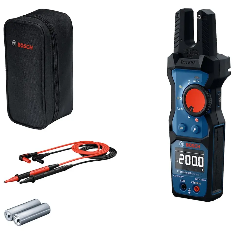  Amperímetro de Horquilla 1000V Bosch GFM 1000-15 3