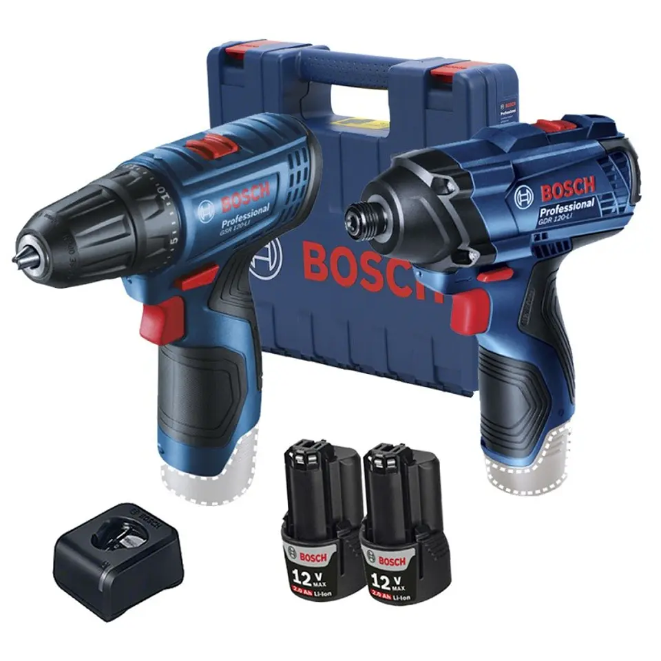 Atornillador de Impacto Kit combinado: GSR 120-LI + GDR 120-LI + 2 GBA 12V 2.0Ah + GAL 12V-20 en maletín de transporte 3