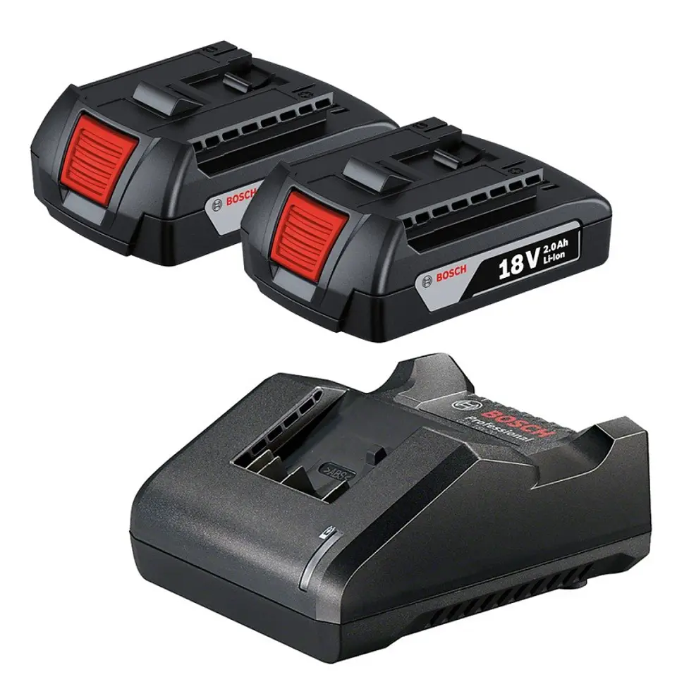 Kit combinado: GSB 185 LI + GDR 18V-200 + 2 baterías 2,0Ah + GAL 12V-20 en maletín de transporte 4