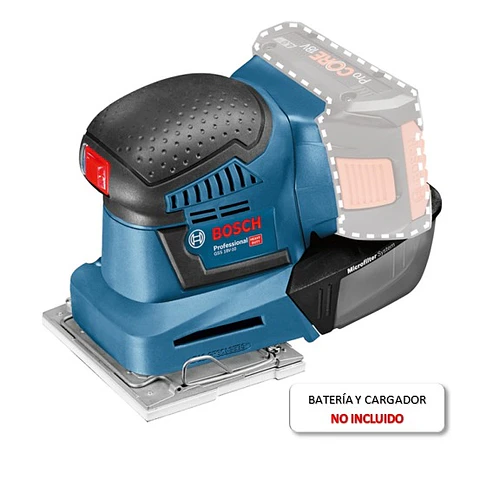 Lijadora Orbital 1/4 (115 x 107 mm) 18V Baretool Bosch GSS 18V-10