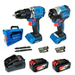 KIT COMBINADO:  TALADRO PERCUTOR 1/2″ DCJZ2060I 20V 60NM + ATORNILLADOR IMPACTO 1/4″ DCPL208 20V 208NM 4AH DONG CHENG (DCKIT26EK) - Miniatura 1