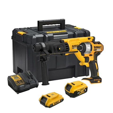 ROTOMARTILLO SDS-PLUS 2.6J DCH133B+ ATORNILLADOR DE IMPACTO 1/4" DCF7871B 20V + 2 BAT + CAJA DE HERRAMIENTAS DEWALT DCK260D1P1T-B2