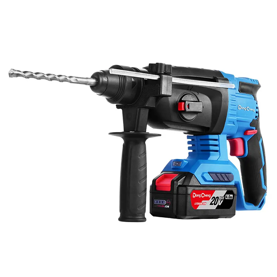 KIT COMBINADO: AMOLADORA INALÁMBRICA 5″ DCSM03-125FK 20V + ROTOMARTILLO SDS PLUS INALAMBRICO DCZC04-24FK 20V 2.7J 2BAT X 5AH DONG CHENG (DCKIT12.02BK) 2