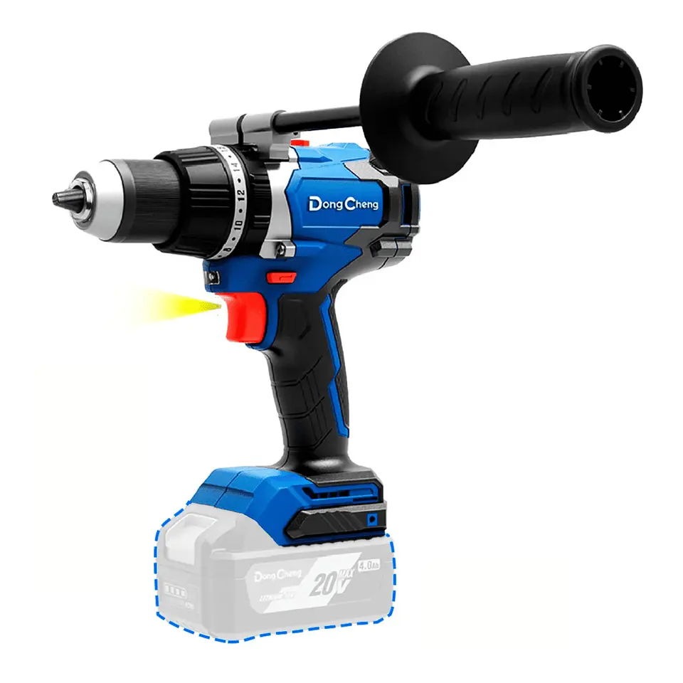 KIT COMBINADO: AMOLADORA INALÁMBRICA 5″ DCSM03-125 20V + ROTOMARTILLO SDS PLUS INALAMBRICO DCZC04-24 20V 2.7J + TALADRO ATORNILLADOR PERCUTOR DCJZ03-13 20V 120NM 2BAT X 5AH DONG CHENG (DCKIT56.02BK) 4