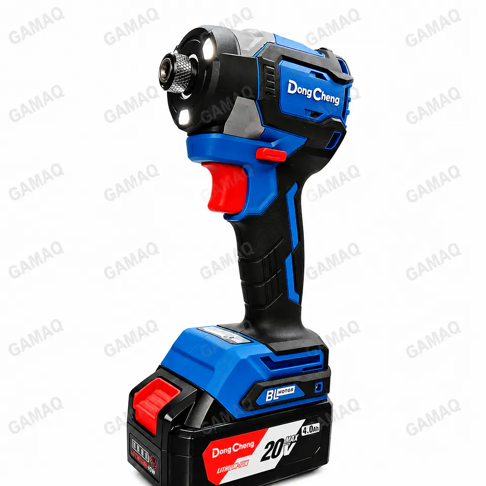 COMBO DCKIT43BK:  TALADRO PERCUTOR 1/2″ DCJZ2060i 60Nm + ATORNILLADOR IMPACTO 1/4″ DCPL208 208Nm + LLAVE IMPACTO DCPB488FK 20V 480NM 2BAT. 4AH DONG CHENG 4