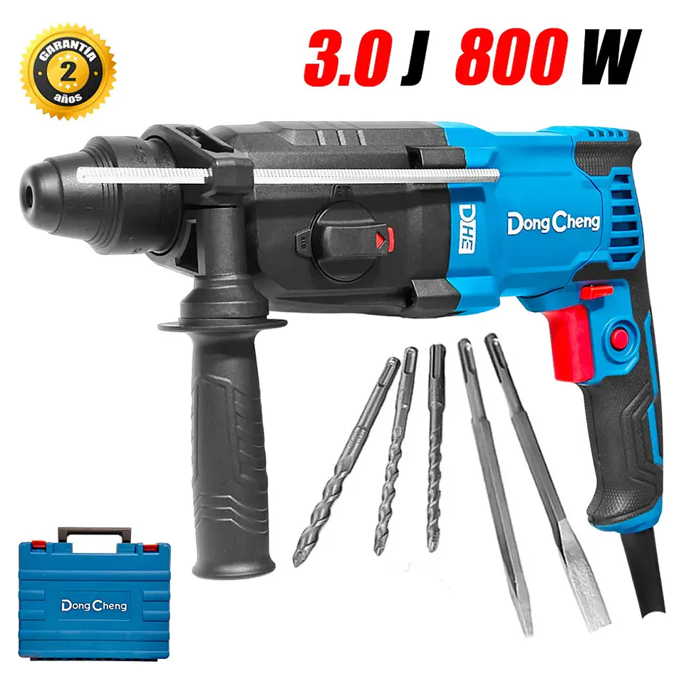 ROTOMARTILLO ELECTRONEUMÁTICO ELÉCTRICO PROFESIONAL 800W 4200IPM (DZC15-26) 1