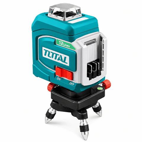 NIVEL LASER TOTAL 12L 20V 35m COLOR VERDE +2 BATERIA DE 2AH +CARGADOR + ACCESORIOS