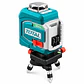 NIVEL LASER TOTAL 12L 20V 35m COLOR VERDE +2 BATERIA DE 2AH +CARGADOR + ACCESORIOS - Miniatura 1