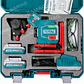 NIVEL LASER TOTAL 12L 20V 35m COLOR VERDE +2 BATERIA DE 2AH +CARGADOR + ACCESORIOS - Miniatura 2