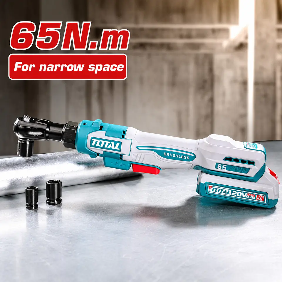ATORNILLADOR RATCHET 20V 65NM 3/8'' 0-350RPM 2X2.0AH +ACC INDUSTRIAL - TDRLI20652 2