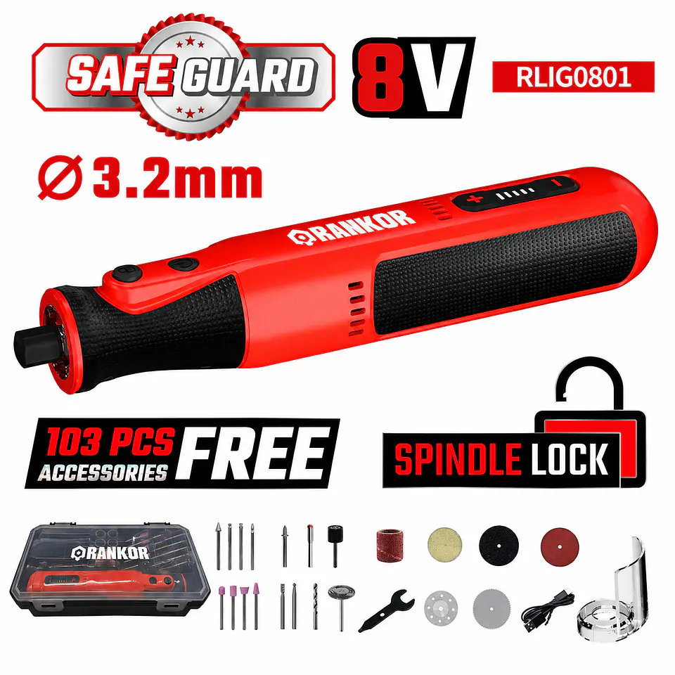 ESMERIL INALAMBRICO DE 8V / RLIG0801 MINI DREMEL 1