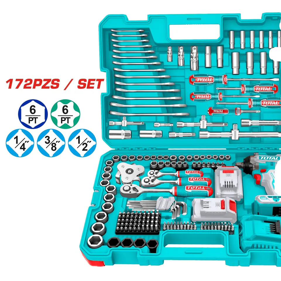 COMBO LLAVE DE IMPACTO 550NM + 172 HERRAMIENTAS TOTAL (THKTHP41728) 2