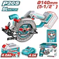 SIERRA CIRCULAR 20V 6300RPM 140MM BRUSHLESS 1X4.0AH INDUSTRIAL - TSLI14023 - Miniatura 1