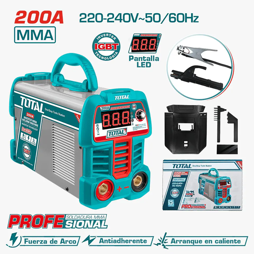 MAQUINA DE SOLDAR INVERTER MMA 15-200A LED E:1.6-4.0MM - TW220069 1