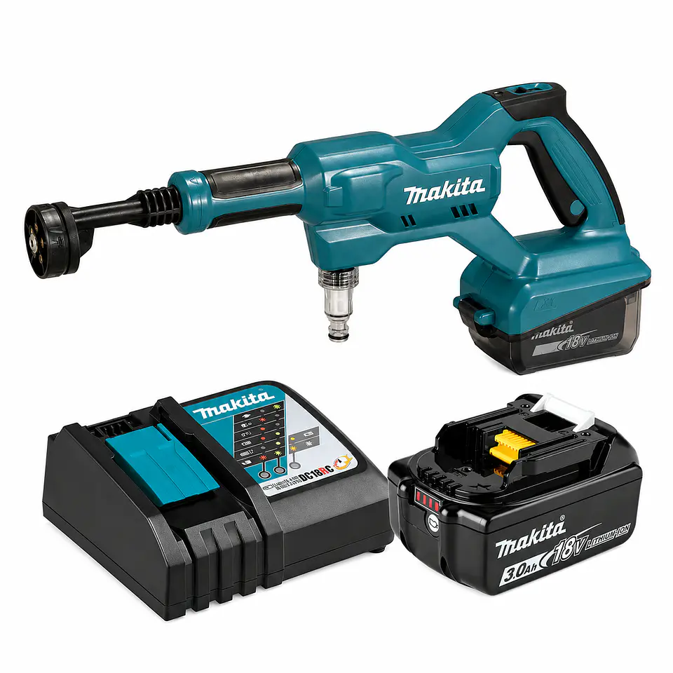 Hidrolavadora 18v lxt bl 24 bar + bateria 3.0 ah + cargador makita - dhw180z01 1
