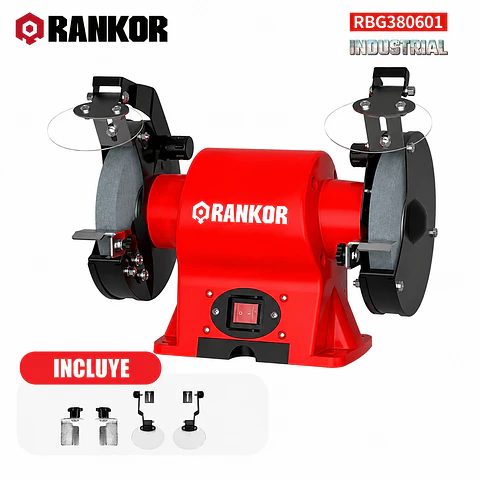 ESMERIL DE BANCO 6" 380W 3450 RPM RANKOR RBG380601