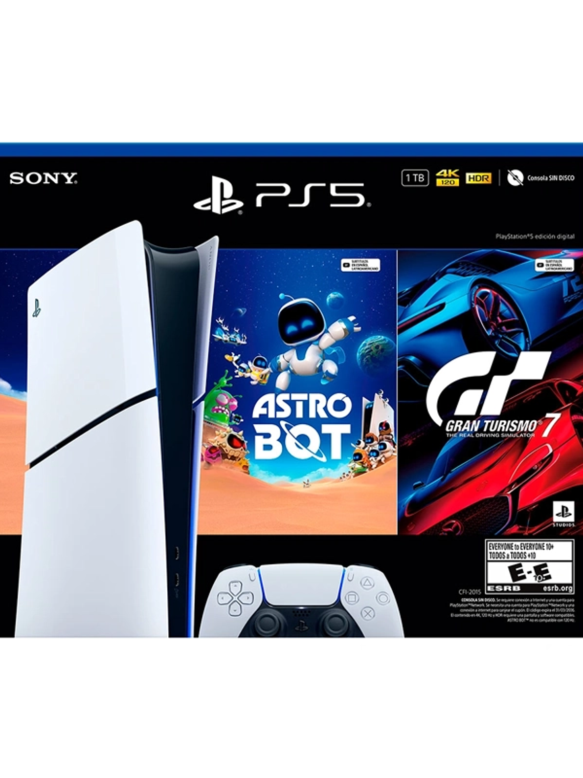 CONSOLA PLAYSTATION 5 EDICIÓN DIGITAL CON ASTRO BOT Y GRAN TURISMO 7 2