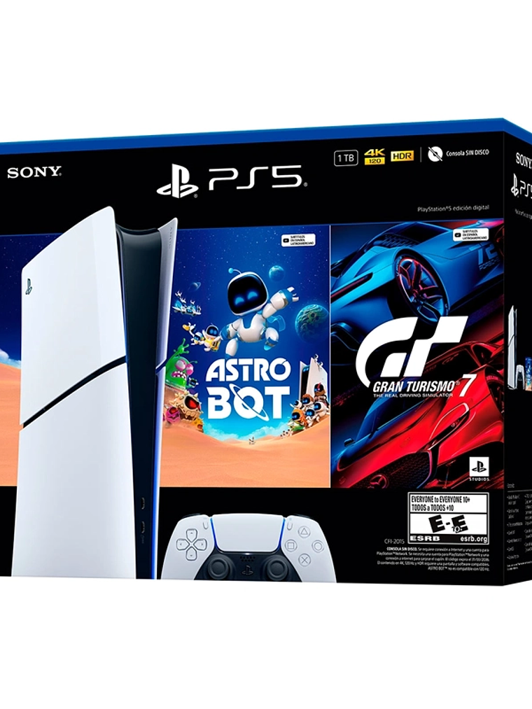 CONSOLA PLAYSTATION 5 EDICIÓN DIGITAL CON ASTRO BOT Y GRAN TURISMO 7 3