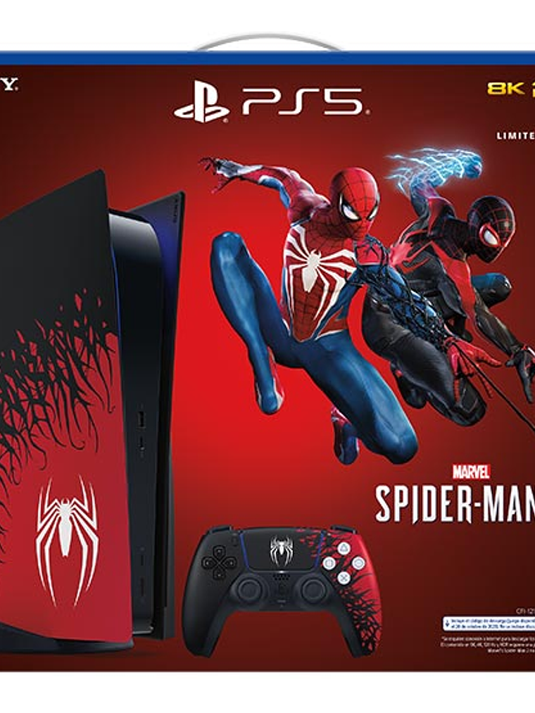 SONY CONSOLA PS5 PLAYSTATION 5 DISCO EDICION LIMITADA + JUEGO SPIDERMAN 2 N 4