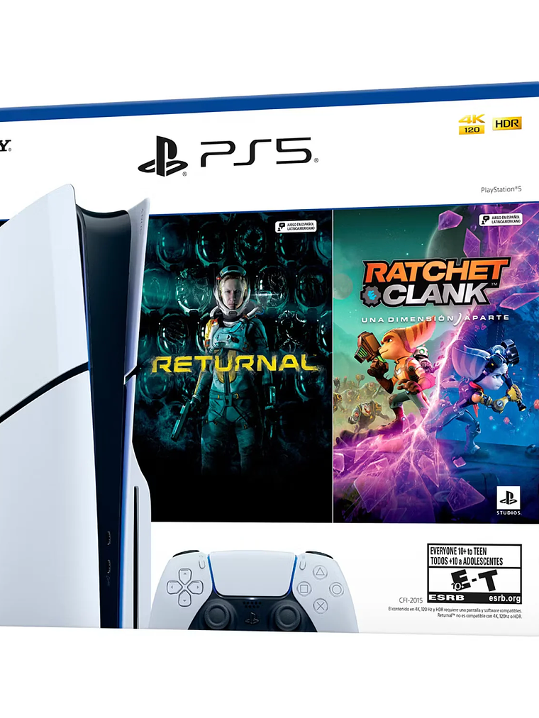 CONSOLA PS5 PLAYSTATION 5 SLIM CON DISCO + 2 JUEGOS 4