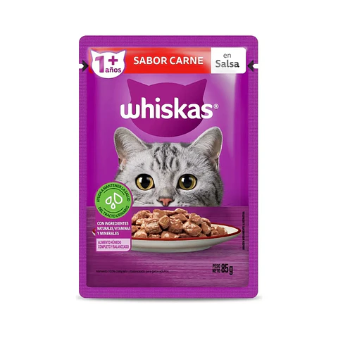 Alimento Húmedo Trocitos en salsa Whiskas 85g