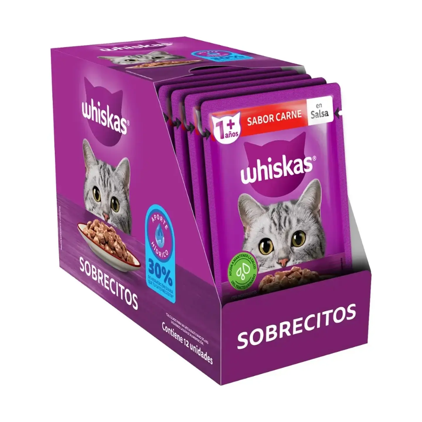 Alimento Húmedo Trocitos en salsa Whiskas 85g 2