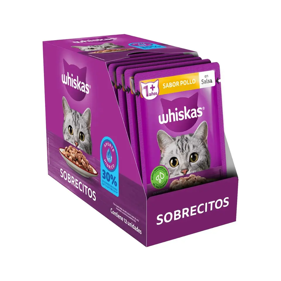 Alimento Húmedo Trocitos en salsa Whiskas 85g 4
