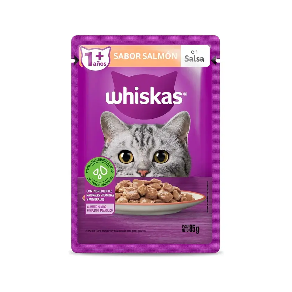 Alimento Húmedo Trocitos en salsa Whiskas 85g 5