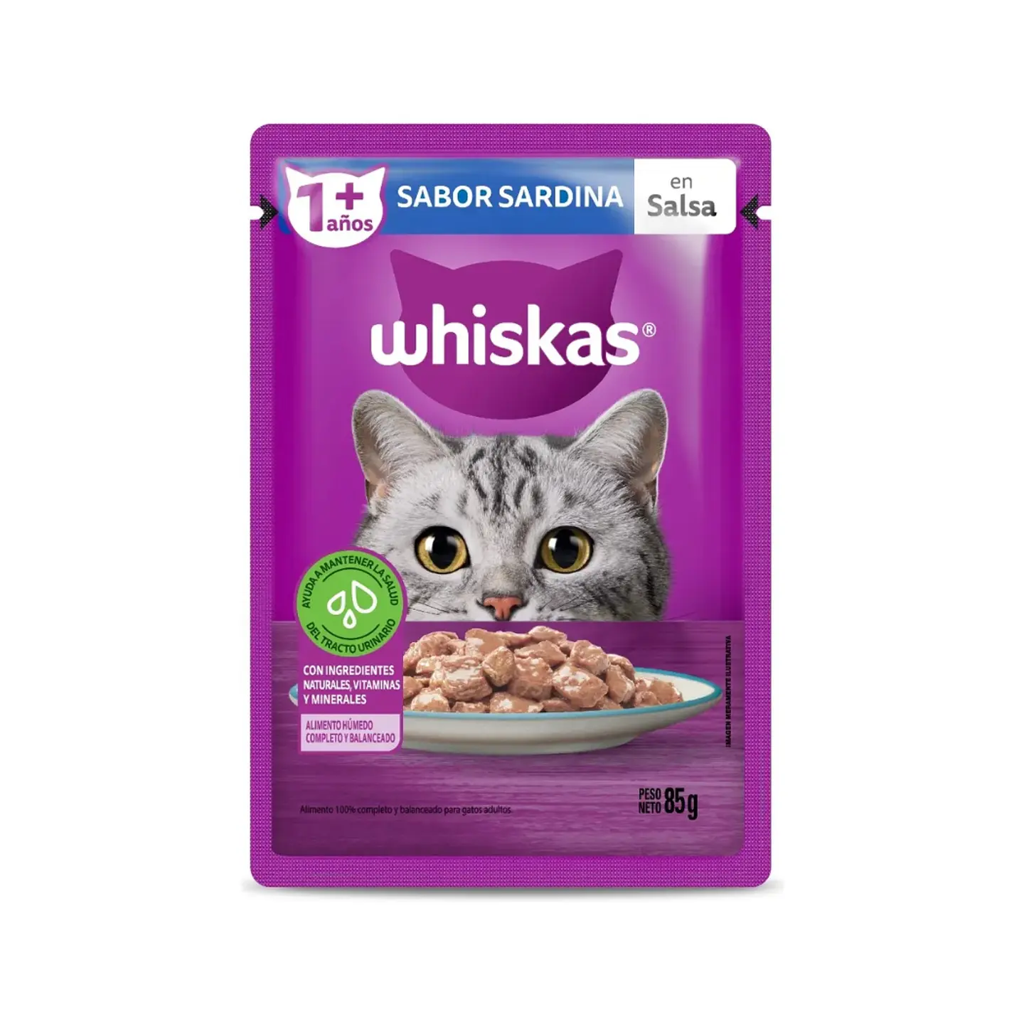 Alimento Húmedo Trocitos en salsa Whiskas 85g 7