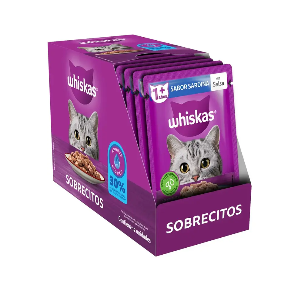 Alimento Húmedo Trocitos en salsa Whiskas 85g 8