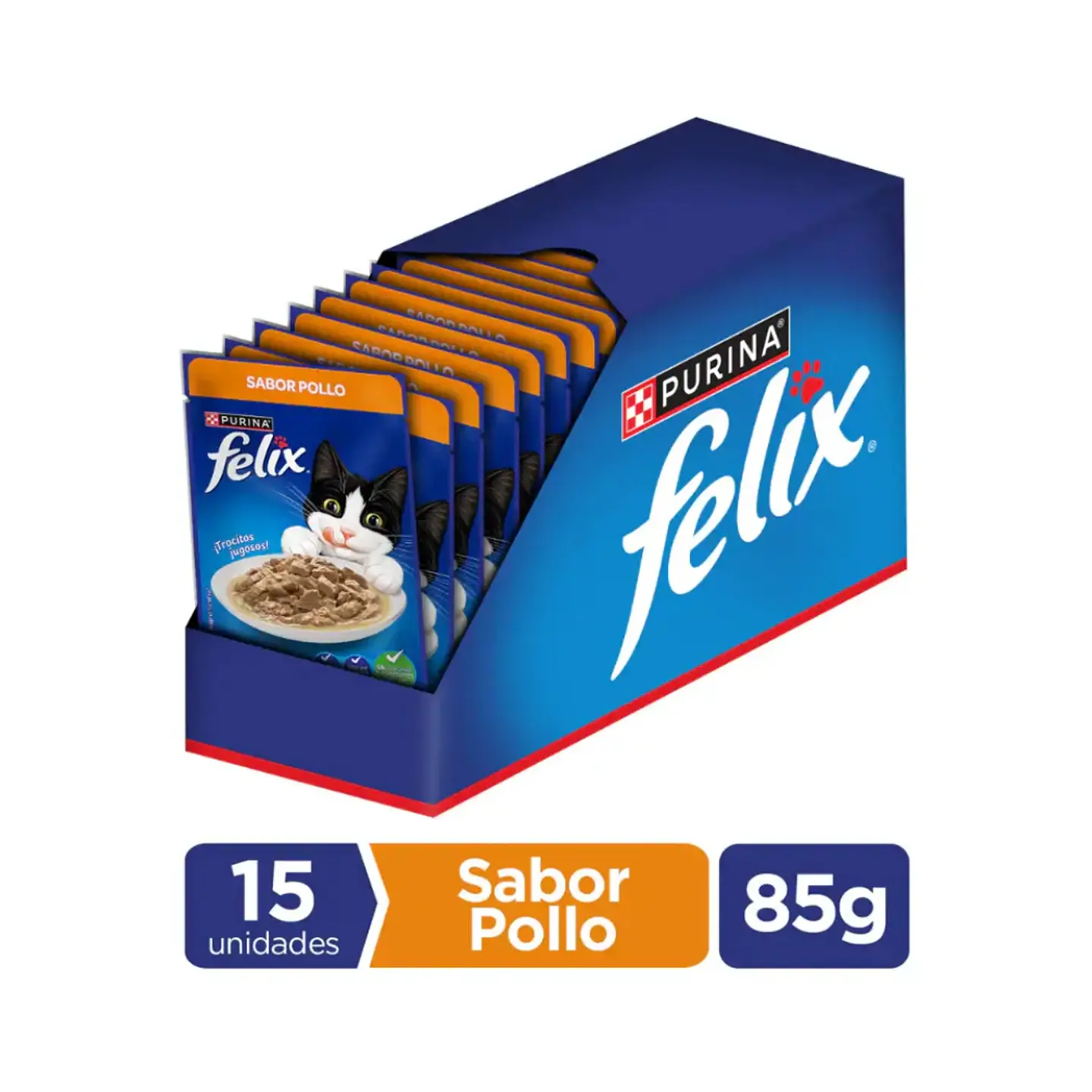 Purina Félix Trocitos Jugosos 85g 8