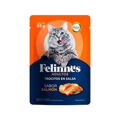 Alimento Húmedo Trocitos en Salsa 85g - Felinnes -