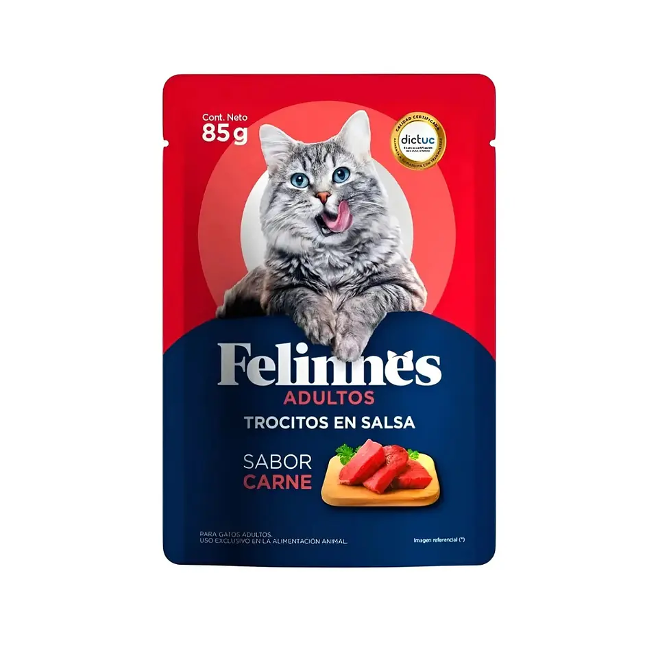 Alimento Húmedo Trocitos en Salsa 85g - Felinnes - 2