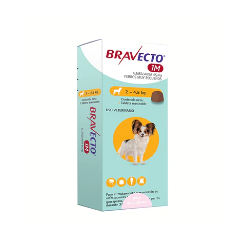 Bravecto Desparasitante Externo 1 Tableta/Comprimido Masticable