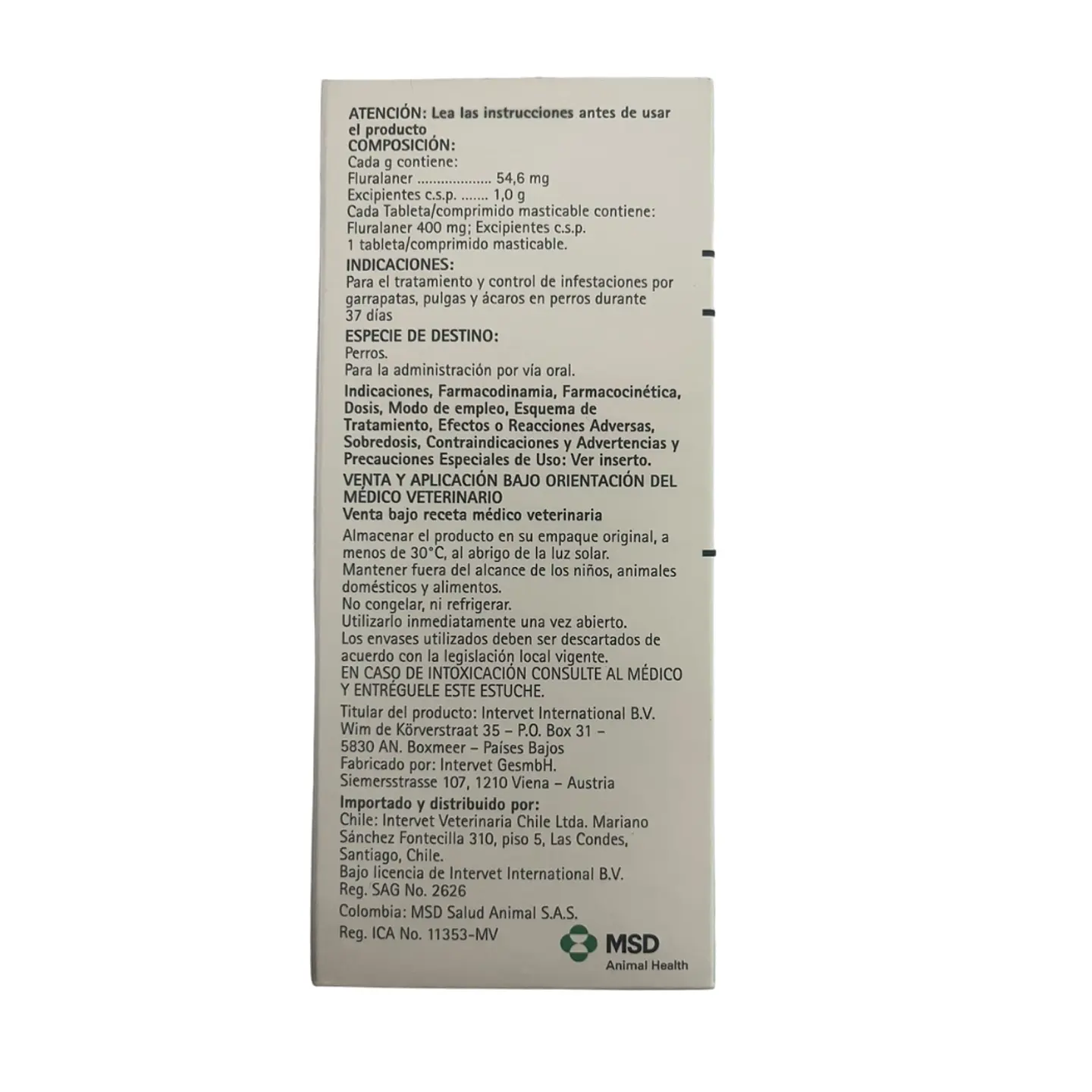 Bravecto Desparasitante Externo 1 Tableta/Comprimido Masticable 8