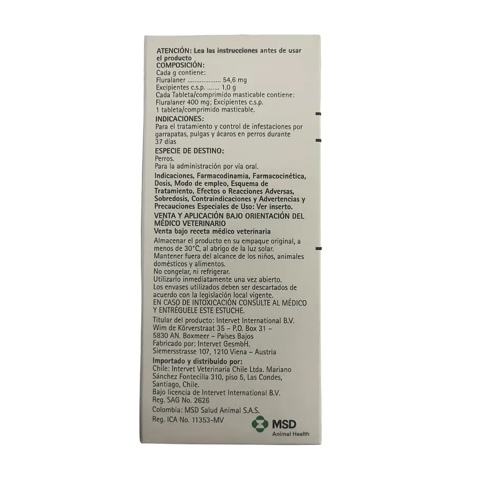 Bravecto Desparasitante Externo 1 Tableta/Comprimido Masticable 8
