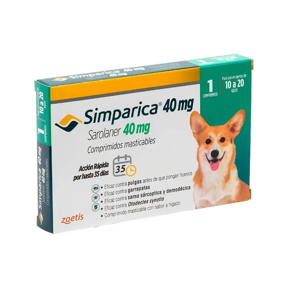Simparica Comprimido Masticable - Desparasitante Externo - 2