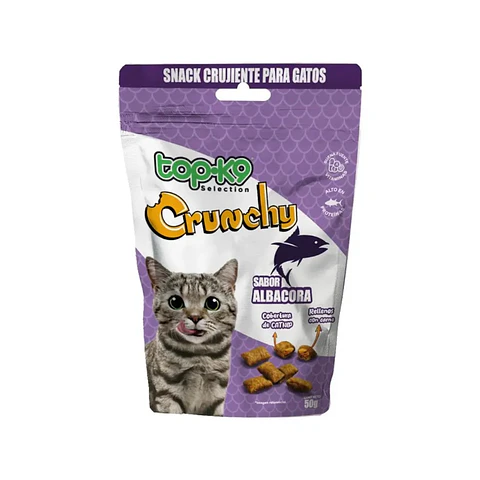 Snack Crunchy para Gatos 50g - Top K9 -