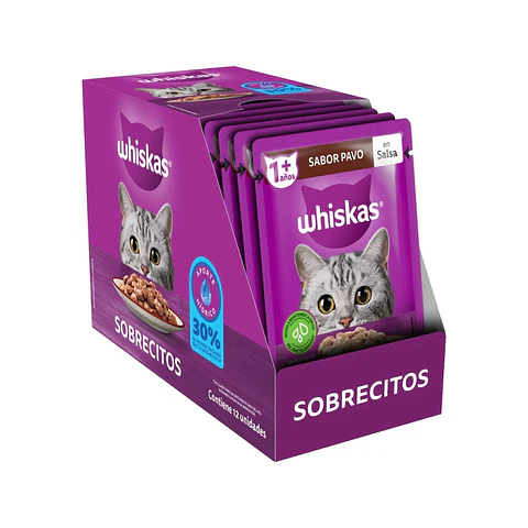 Alimento Húmedo Trocitos en salsa Whiskas sabor Pavo 85g