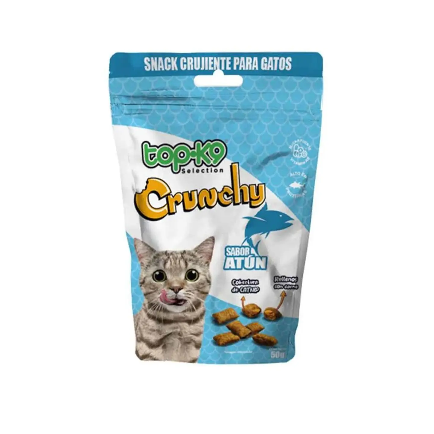Snack Crunchy para Gatos sabor Atún 50g  2