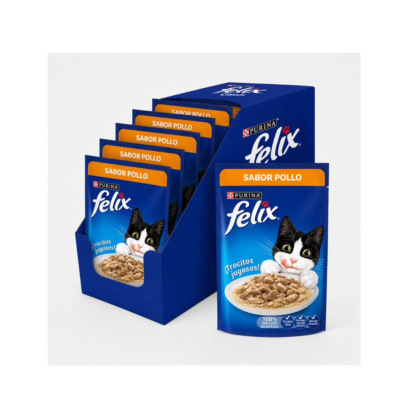 Félix Trocitos Jugosos Sabor Pollo 85g  1