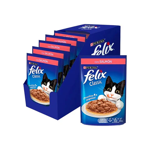 Félix Trocitos Jugosos Sabor Salmón 85g