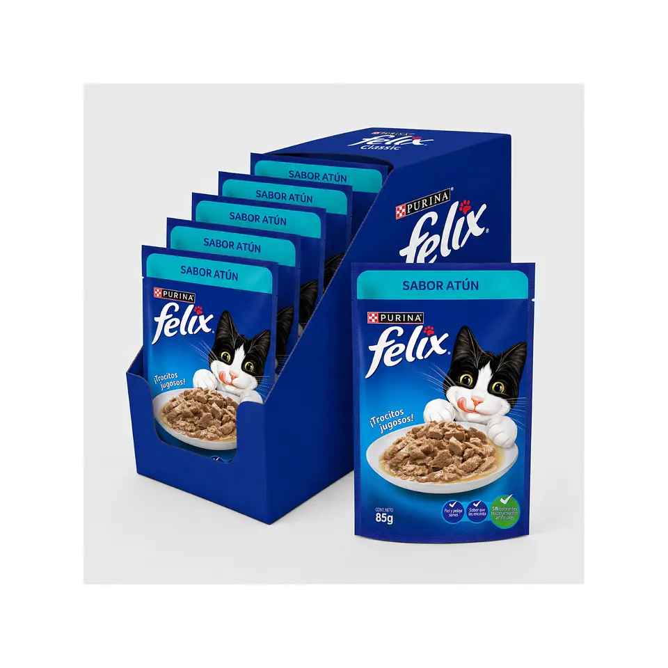 Félix Trocitos Jugosos Sabor Atún 85g 1
