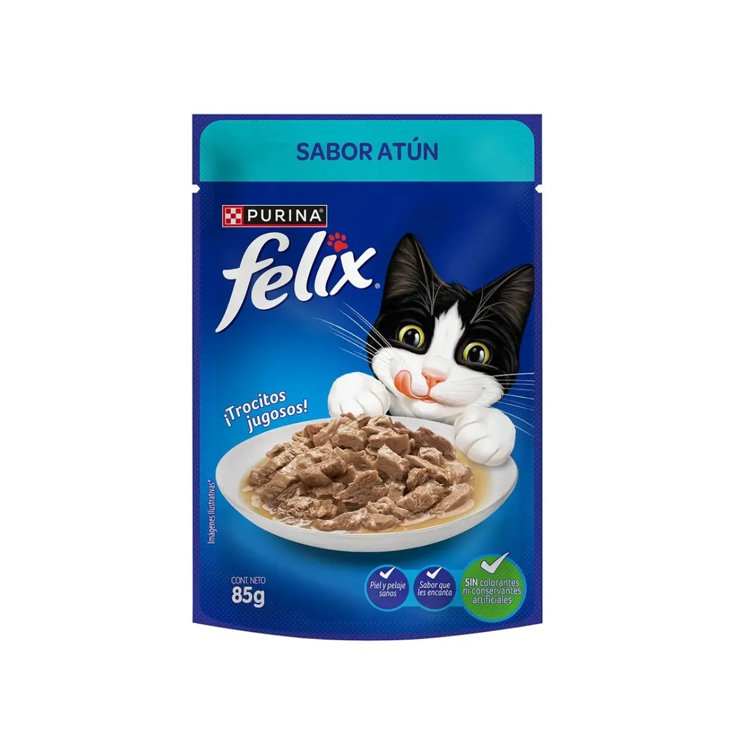 Félix Trocitos Jugosos Sabor Atún 85g 2