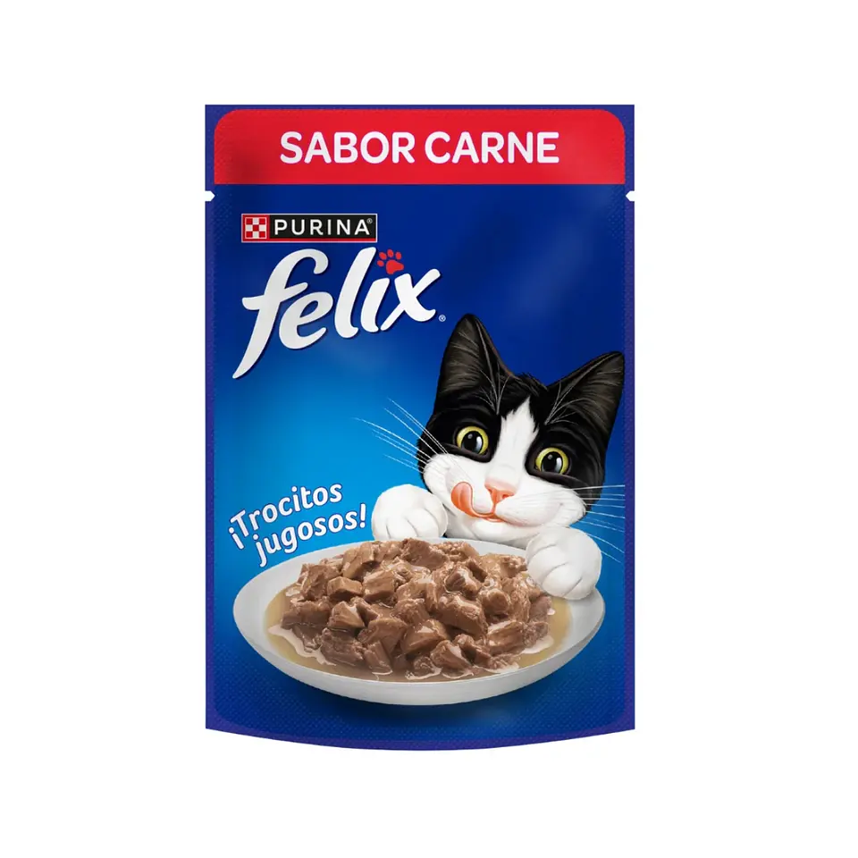 Félix Trocitos Jugosos Sabor Carne 85g 2