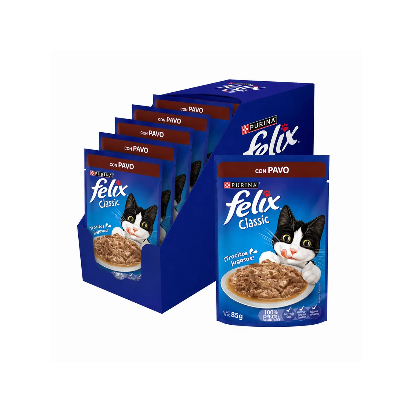 Félix Trocitos Jugosos Sabor Pavo 85g 1