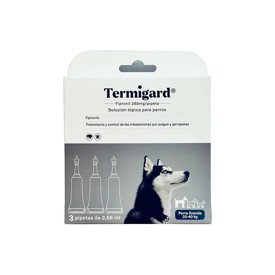 Termigard Pipeta Externa para Perros 20-40 Kg- Fipronilo -  1
